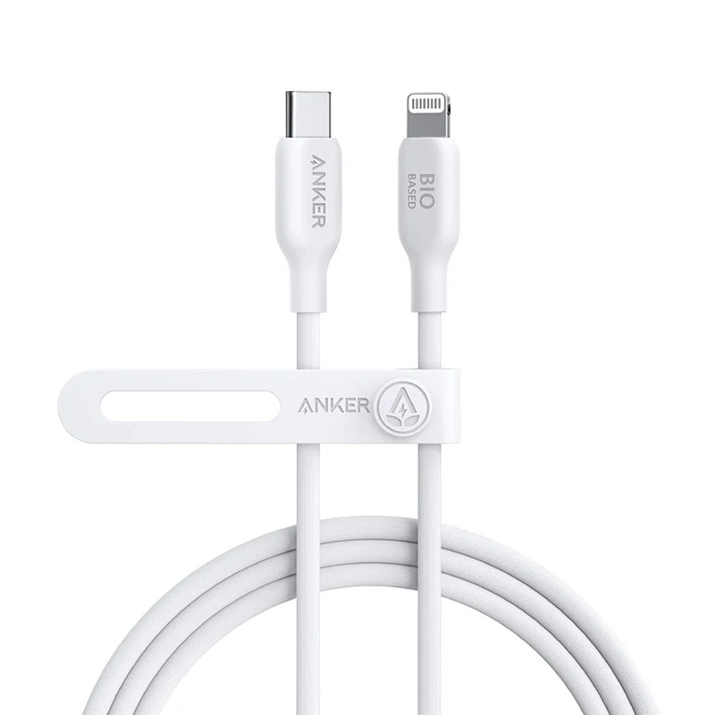 Anker 542 USB-C to Lightning Bio-Based Cable 1.8m - White - كابل